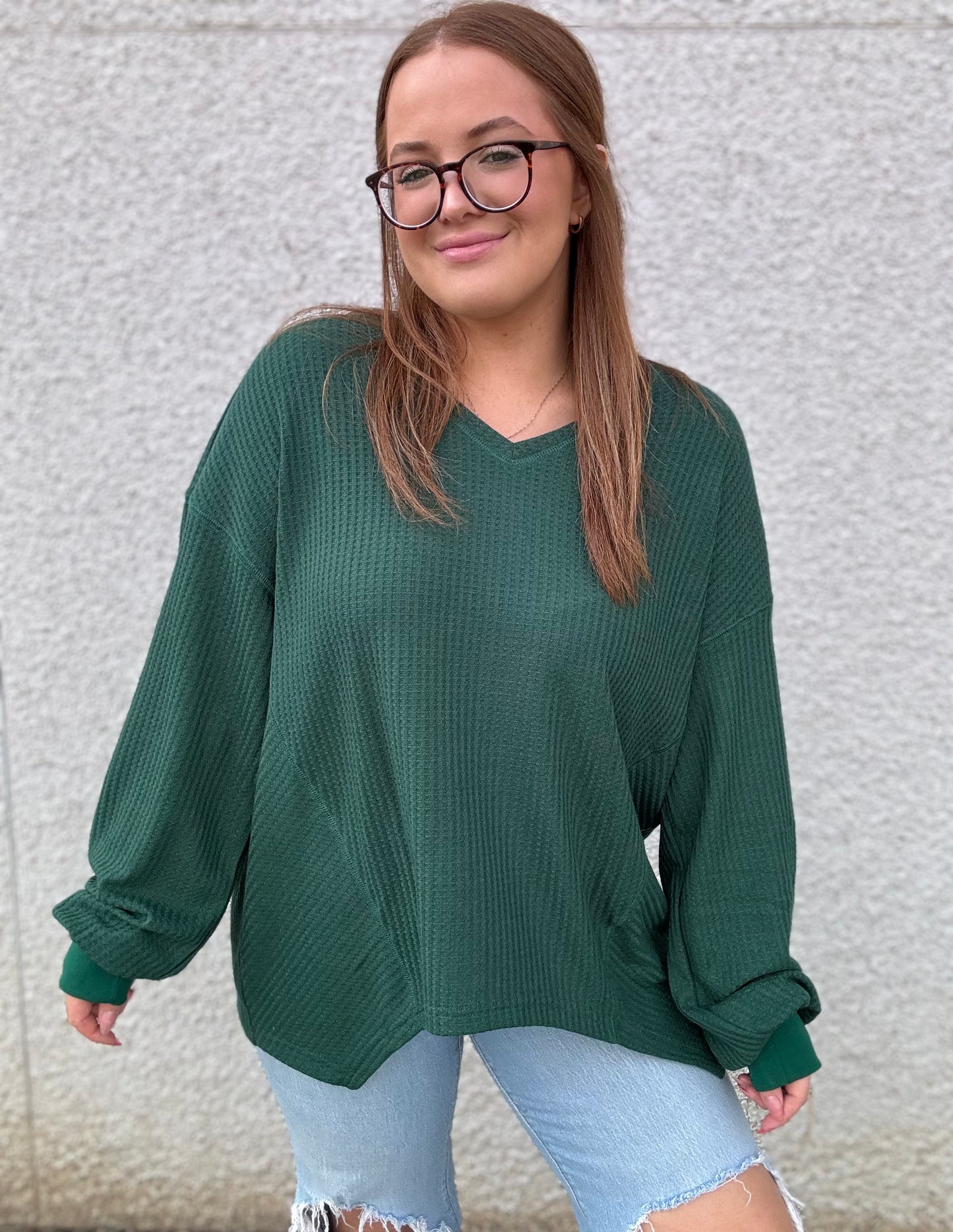 Evergreen Waffle Long-Sleeve