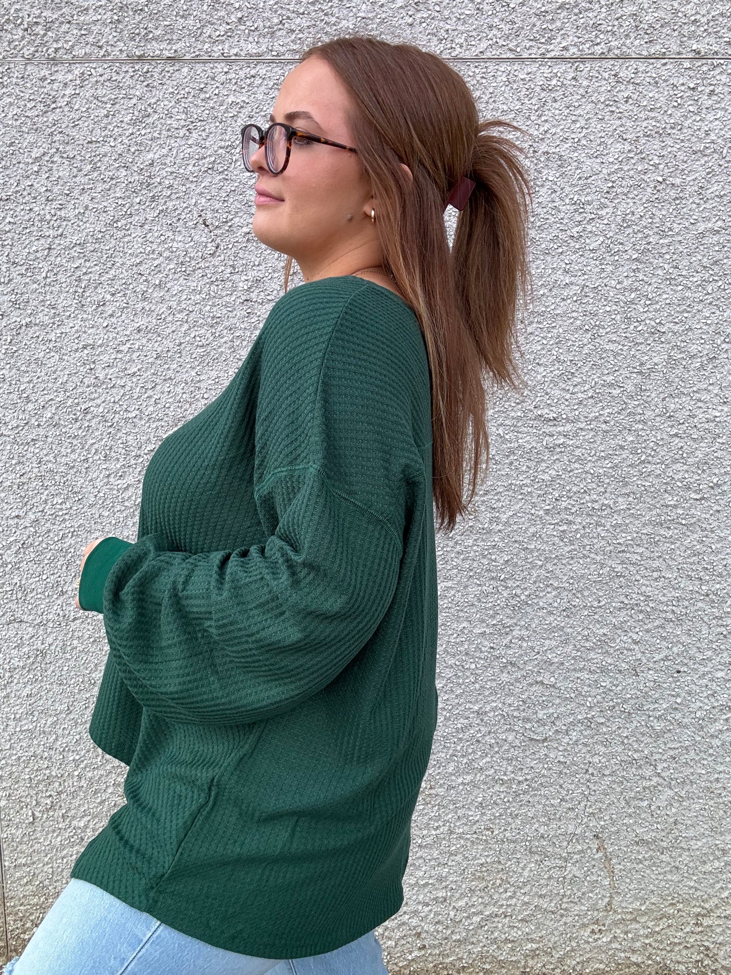 Evergreen Waffle Long-Sleeve